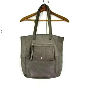 Day and Mood Heather Tote Gray Suede Leather Anthropologie Patchwork Medium Boho